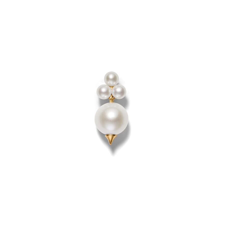 Ørering<br> EPOKE ONE guld hvid perle