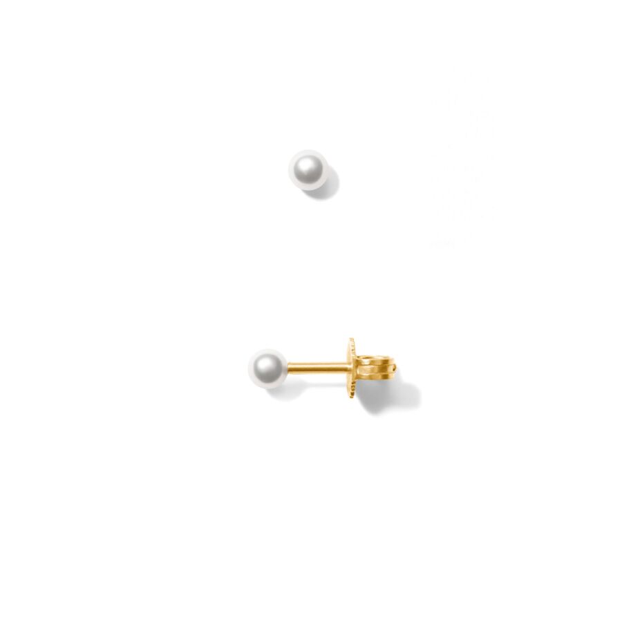 Ørering<br> EAR ONE guld hvid perle