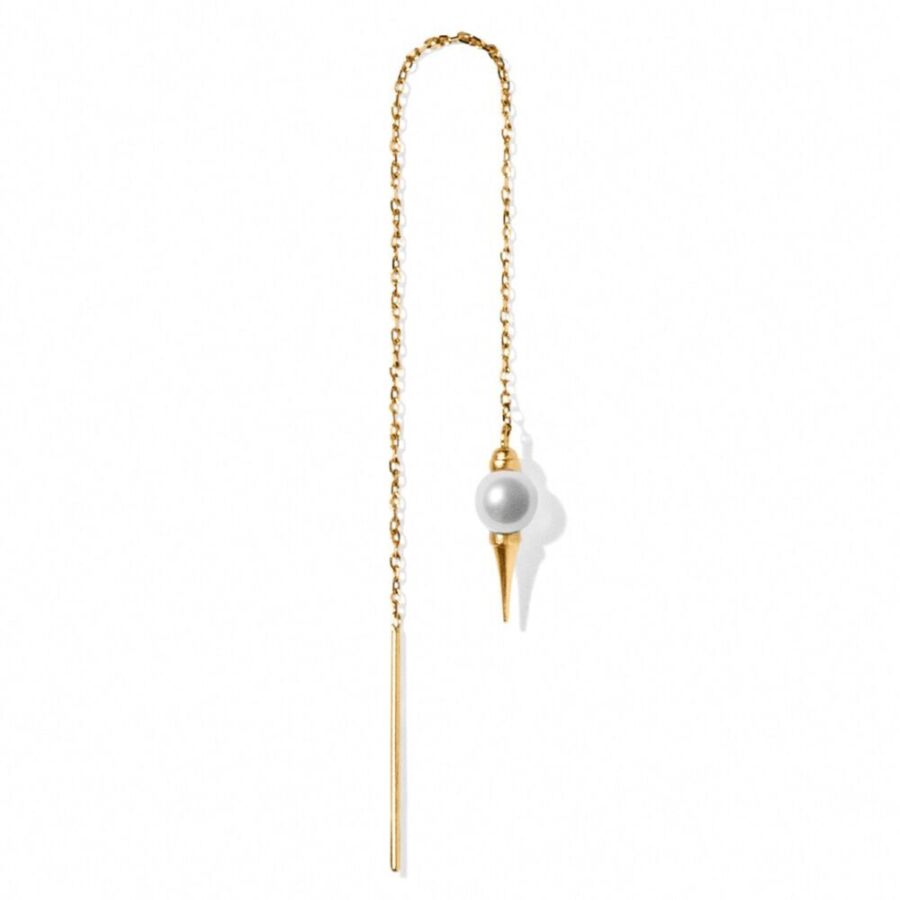 Ørering<br> ELSIA guld hvid perle