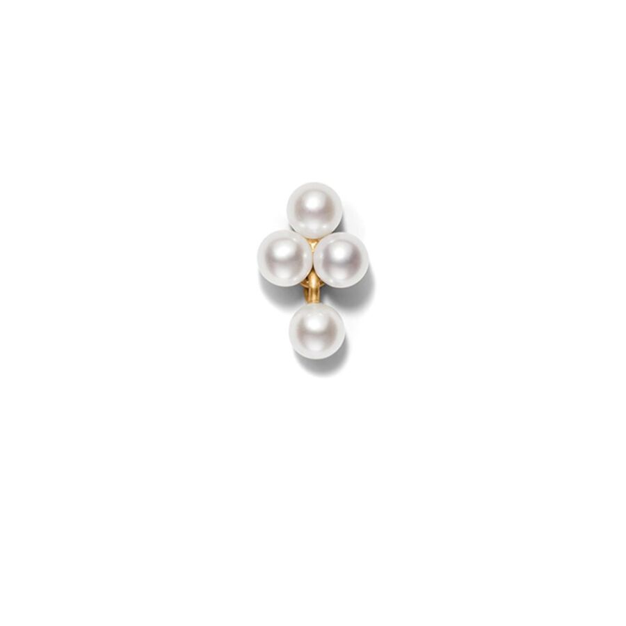 Ørering<br> EBLO ONE guld hvid perle