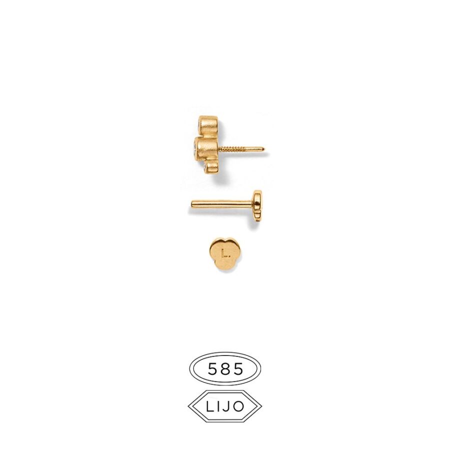Piercingørering<br> L. EDIAMOND 005+02+03 guld diamant inklusive STEM ONE