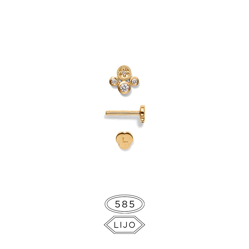 Line&Jo L. EMMELI GOLD DIAMOND in solid gold with true diamonds
