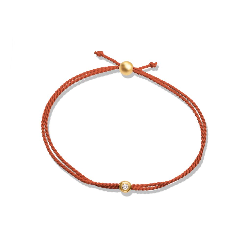 Armbånd<br> BEYARD TWO guld 0,05ct diamant<br> Coral string