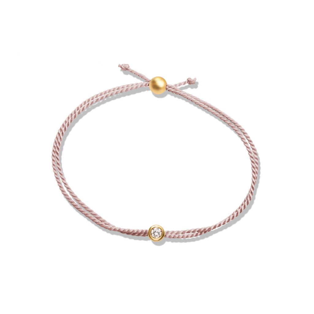 Armbånd<br> BEYARD TWO guld 0,10ct diamant<br> Nude string