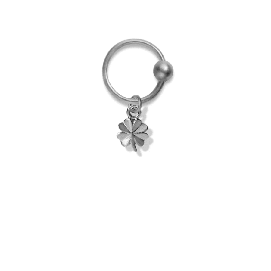 Pendant for earring<br> MINI PAGORIA grey sterling silver (round small eyelet)
