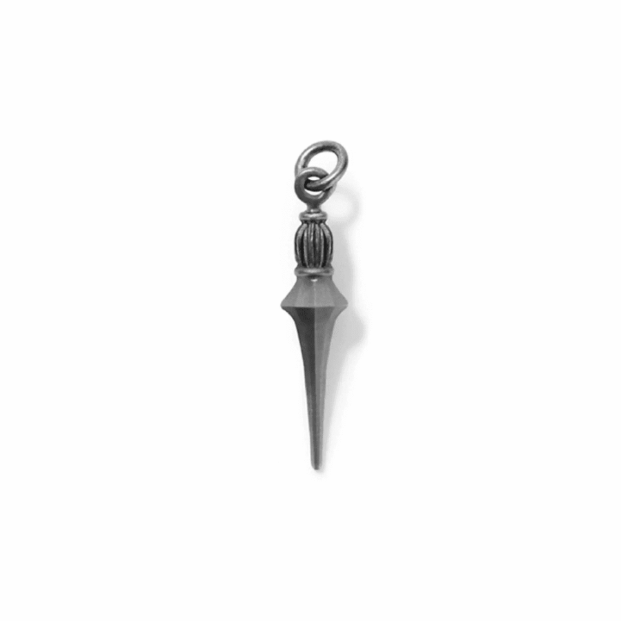 Pendant for earring<br> PALFREY grey sterling silver (round)
