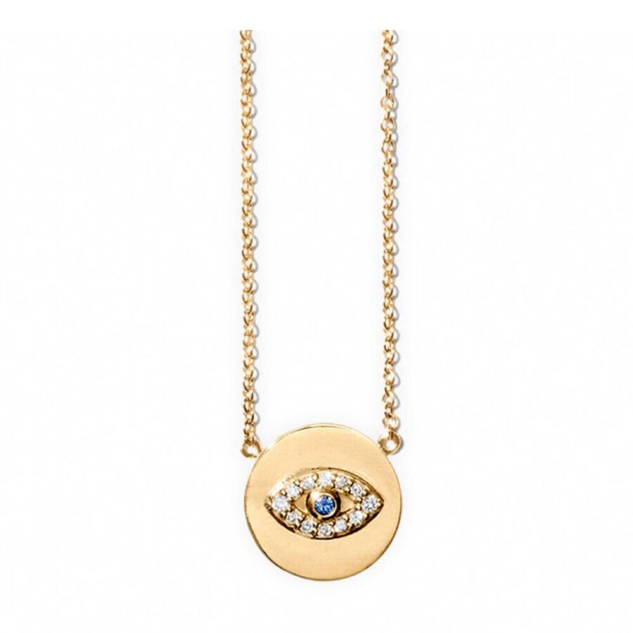 Necklace<br> NEE gold diamond sapphire