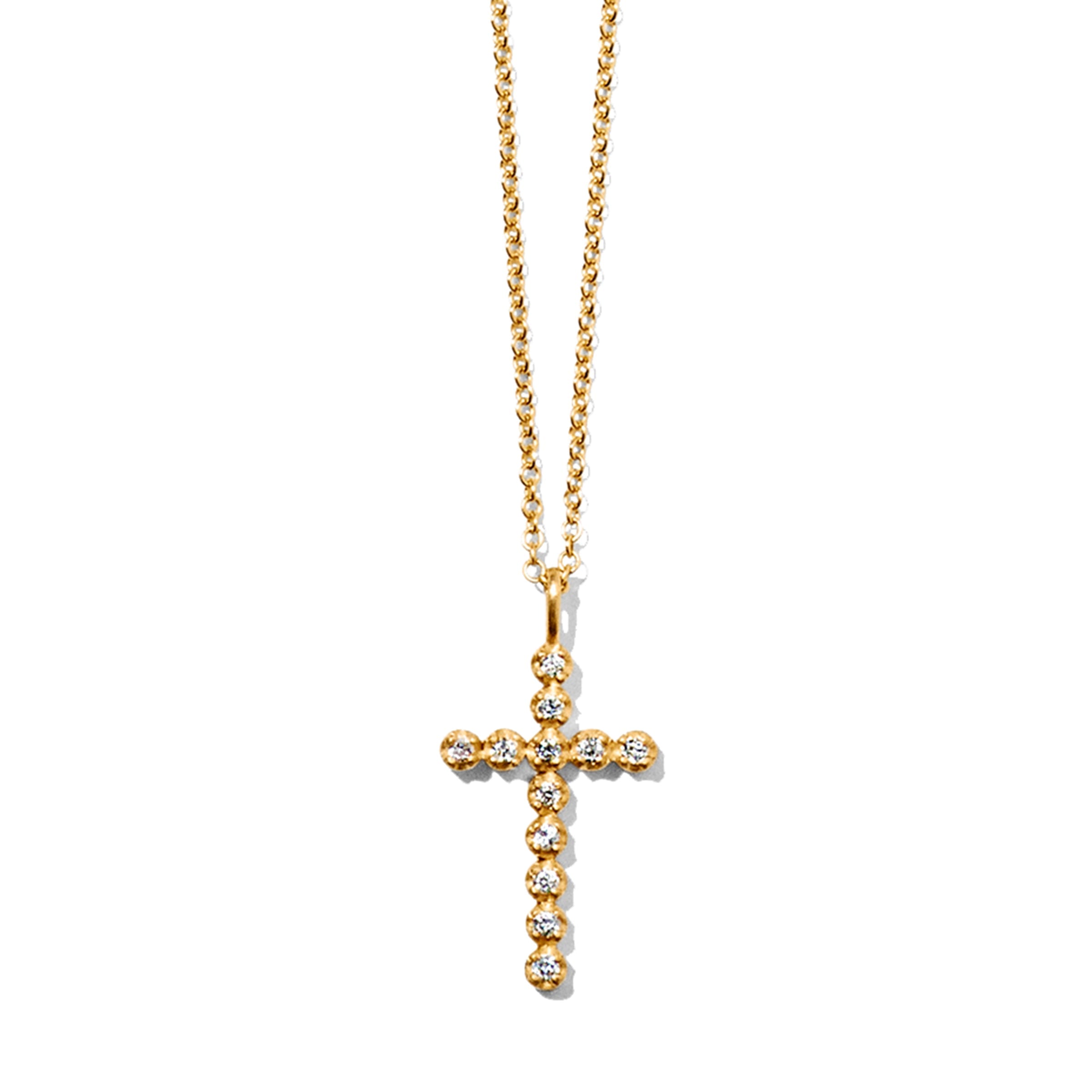 Line & Jo miss nive gold diamond halskæde i 14 karat massiv guld - diamanter