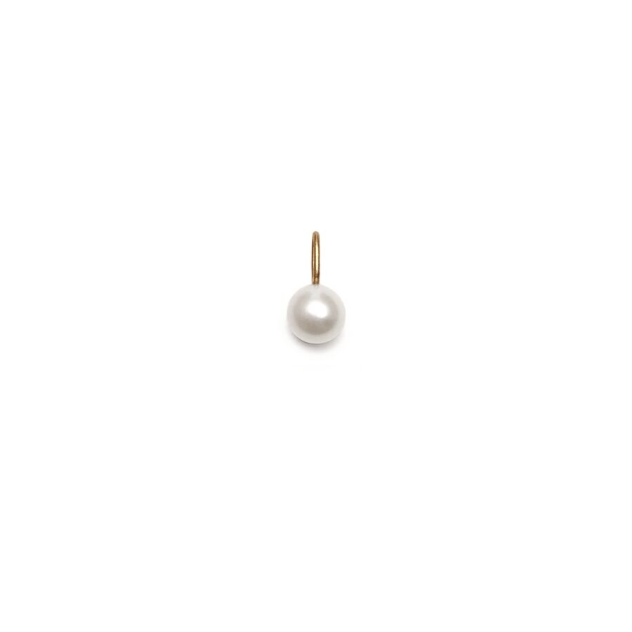Pendant for necklace<br> PEARL TWO WHITE gold (oval)