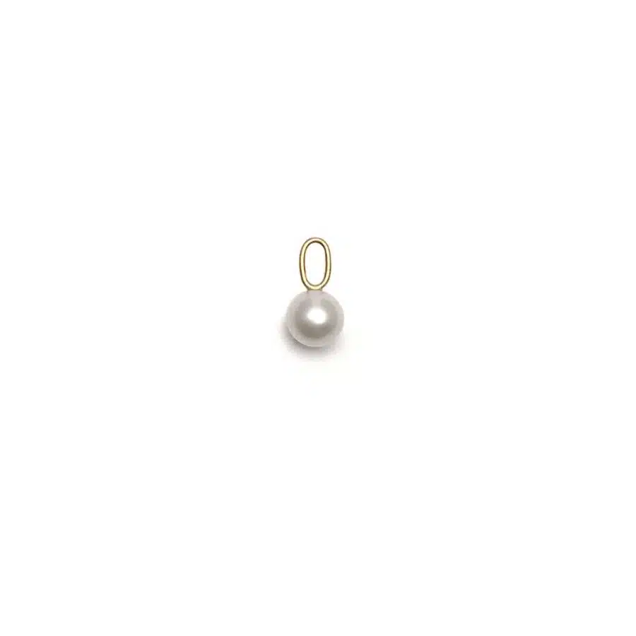 Pendant for necklace<br> PEARL TWO WHITE gold (oval)