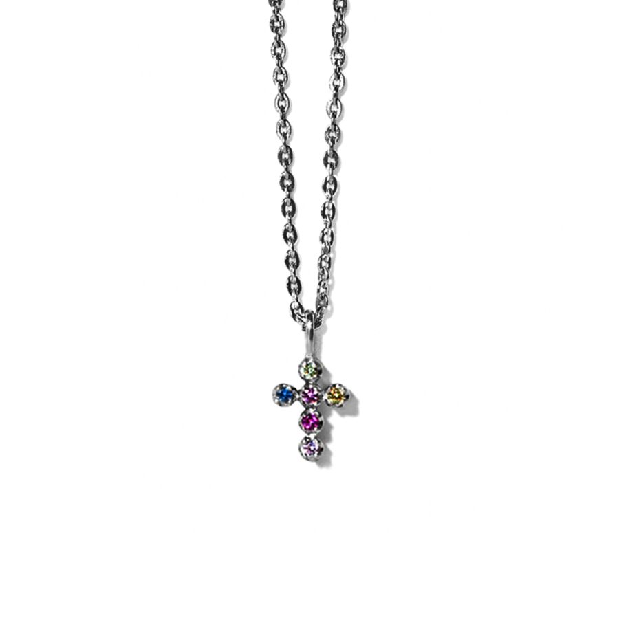 Necklace<br> NEWMANN grey sterling silver sapphire