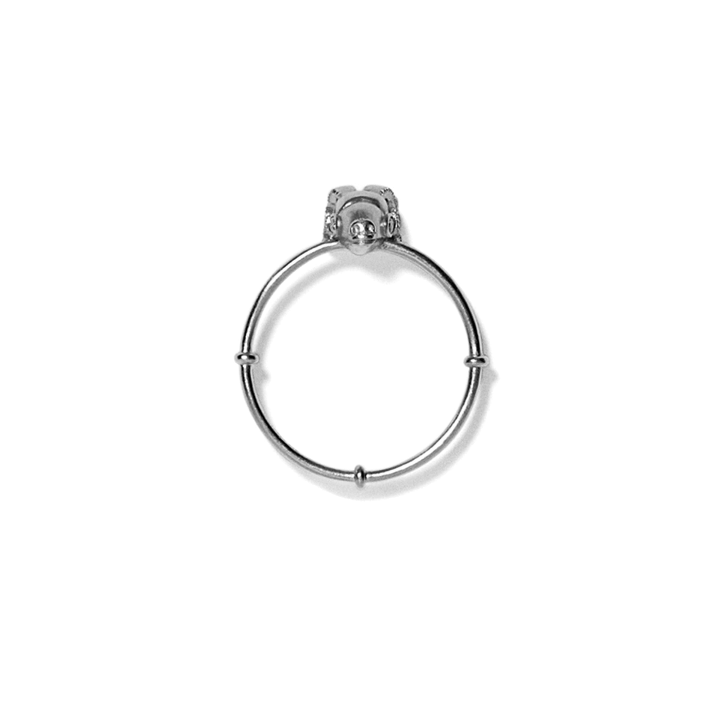Ring<br> RABURN grey sterling silver diamond