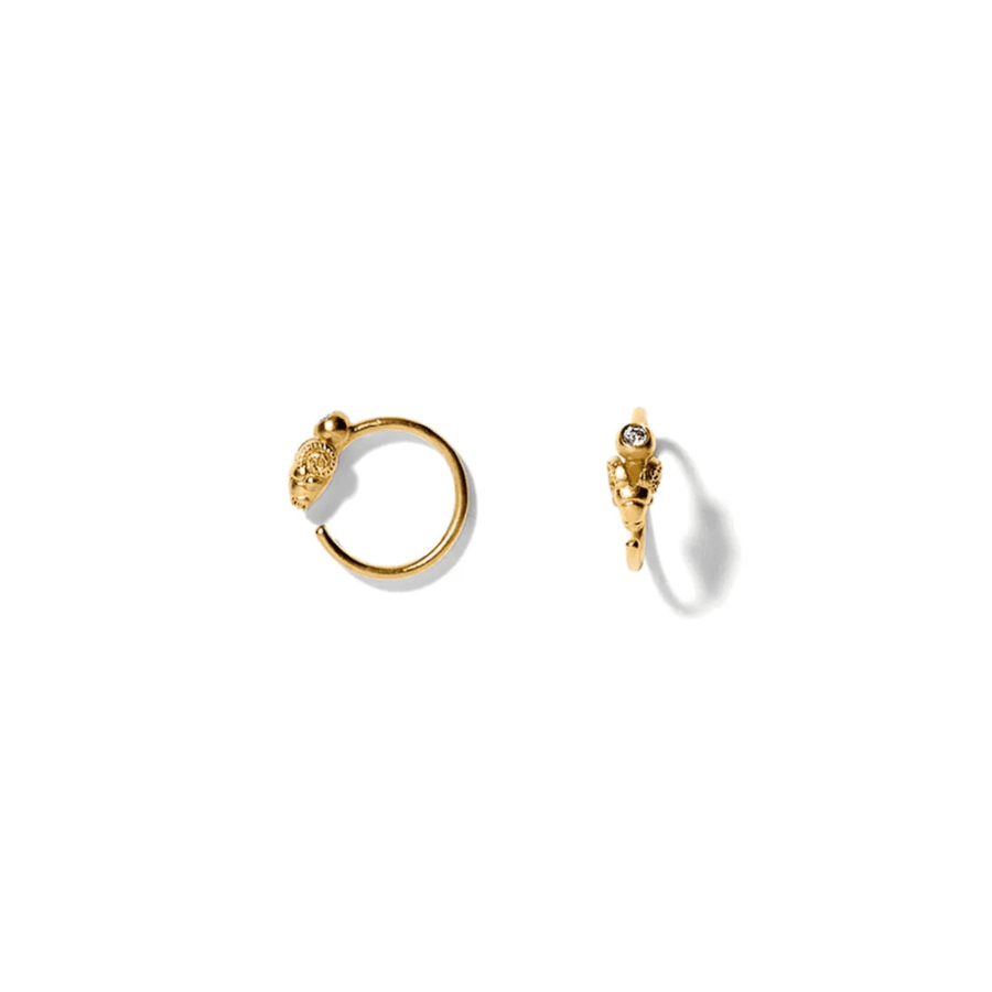 Earring<br> EARLYFREE gold diamond