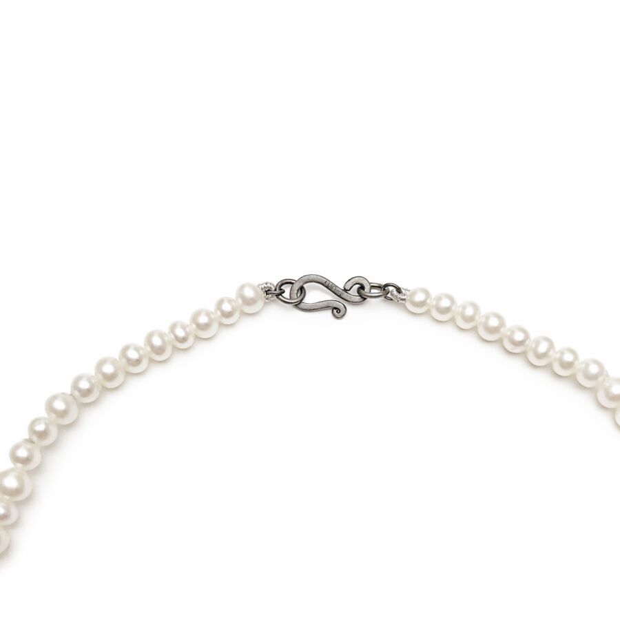 Necklace<br> NAIMA grey sterling silver pearl