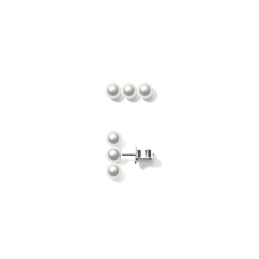 Earring<br> EROW TWO high polished sterling silver