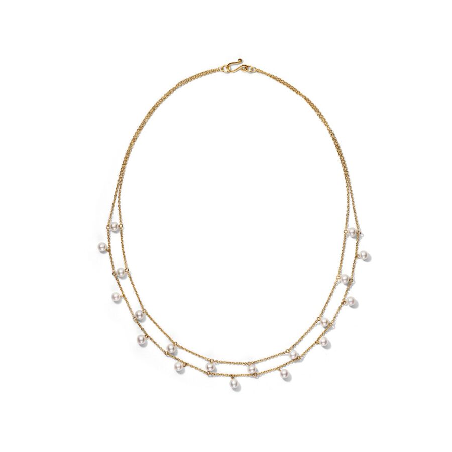 Necklace<br> NEKISHA gold white pearl