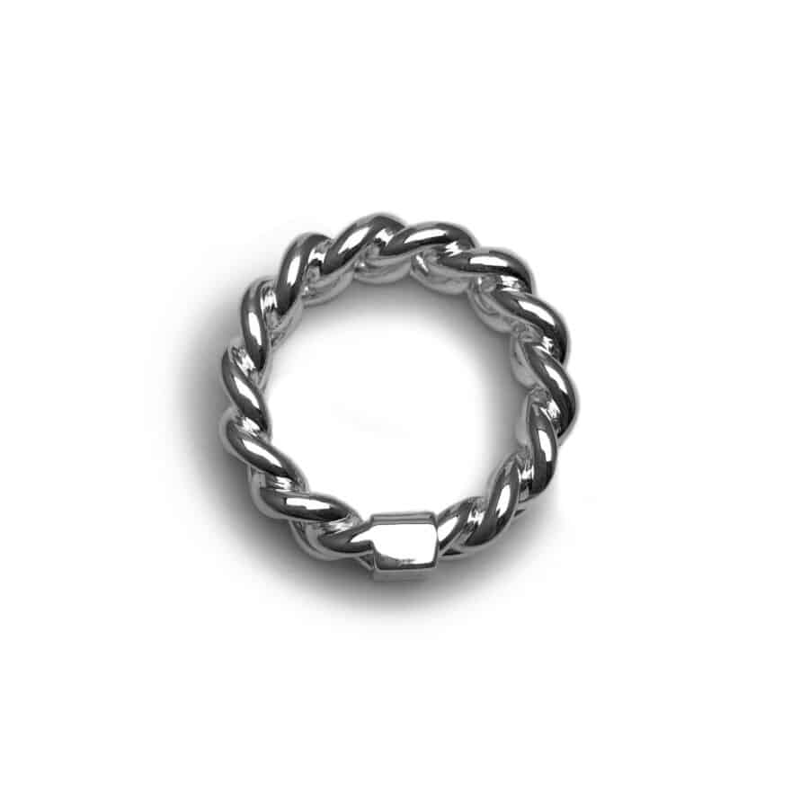 Ring<br> RYAN ONE high polished sterling silver