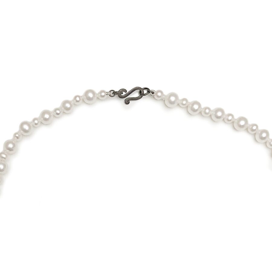 Necklace<br> NAIA grey sterling silver pearl