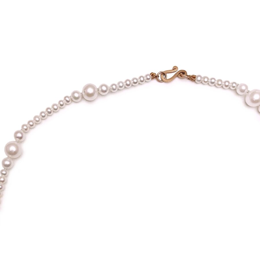 Necklace<br> NADIME gold white pearl