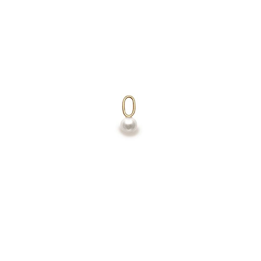 Pendant for necklace<br> PEARL ONE WHITE gold (oval)