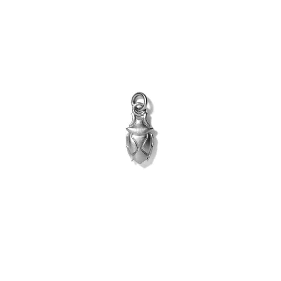 Pendant for earring<br> PALMA grey sterling silver (round)