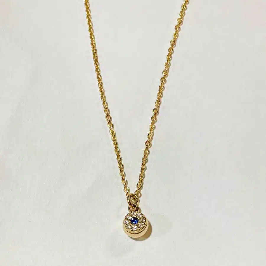 Necklace<br> NOMA gold diamond sapphire