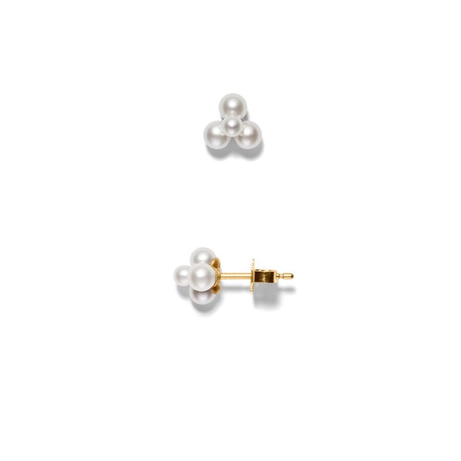Earring<br> EPAULA gold white pearl