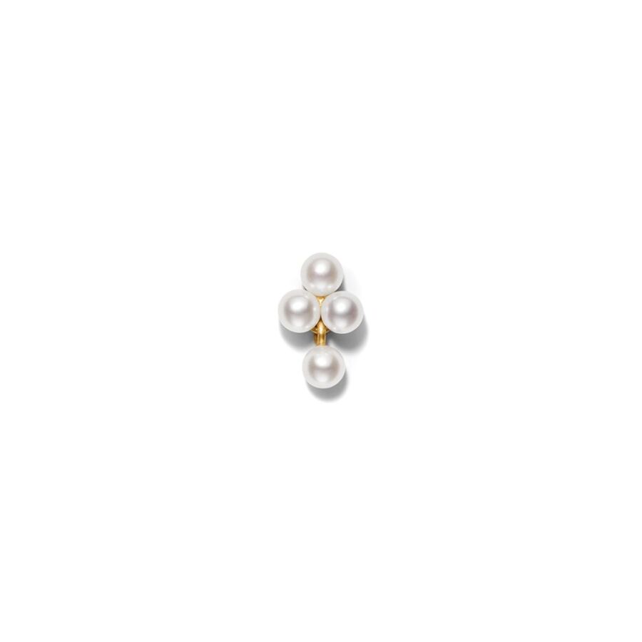Earring<br> EBLO ONE gold white pearl