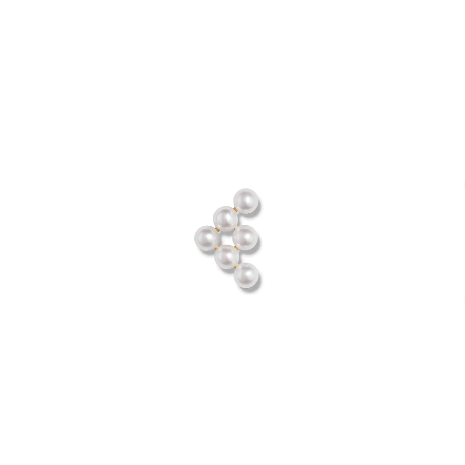 Graphical pearl ear stud no. one from LINE&JO