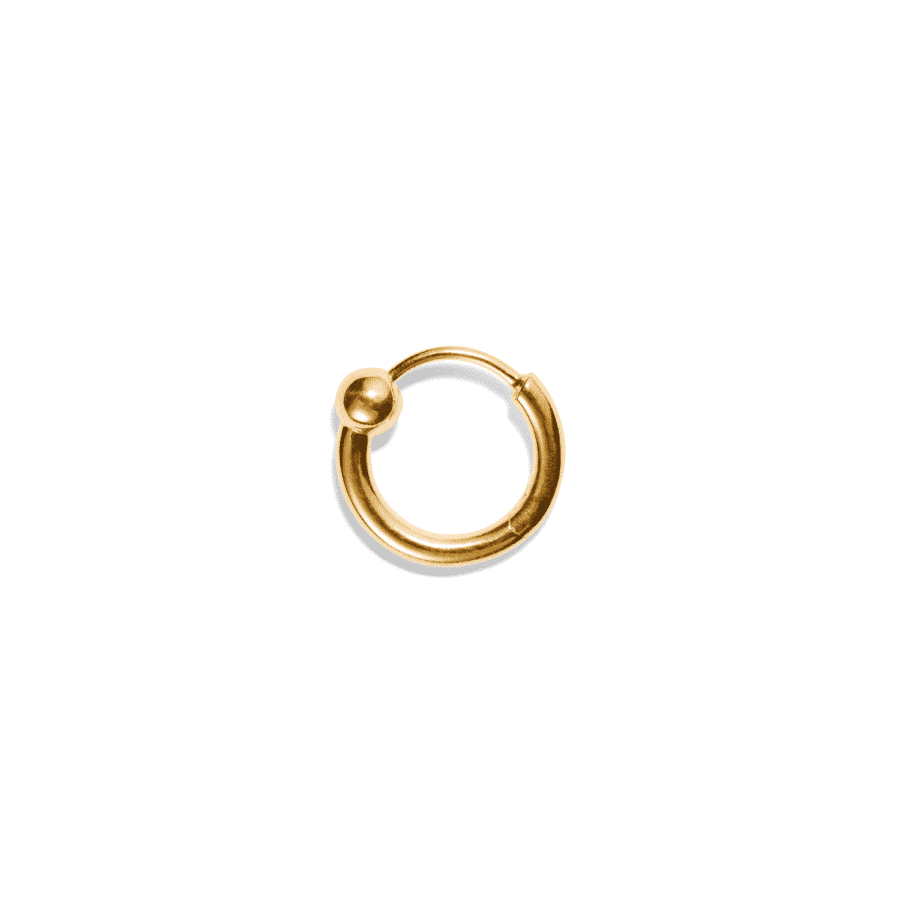 Earring<br> ELLO TWO high polished gold
