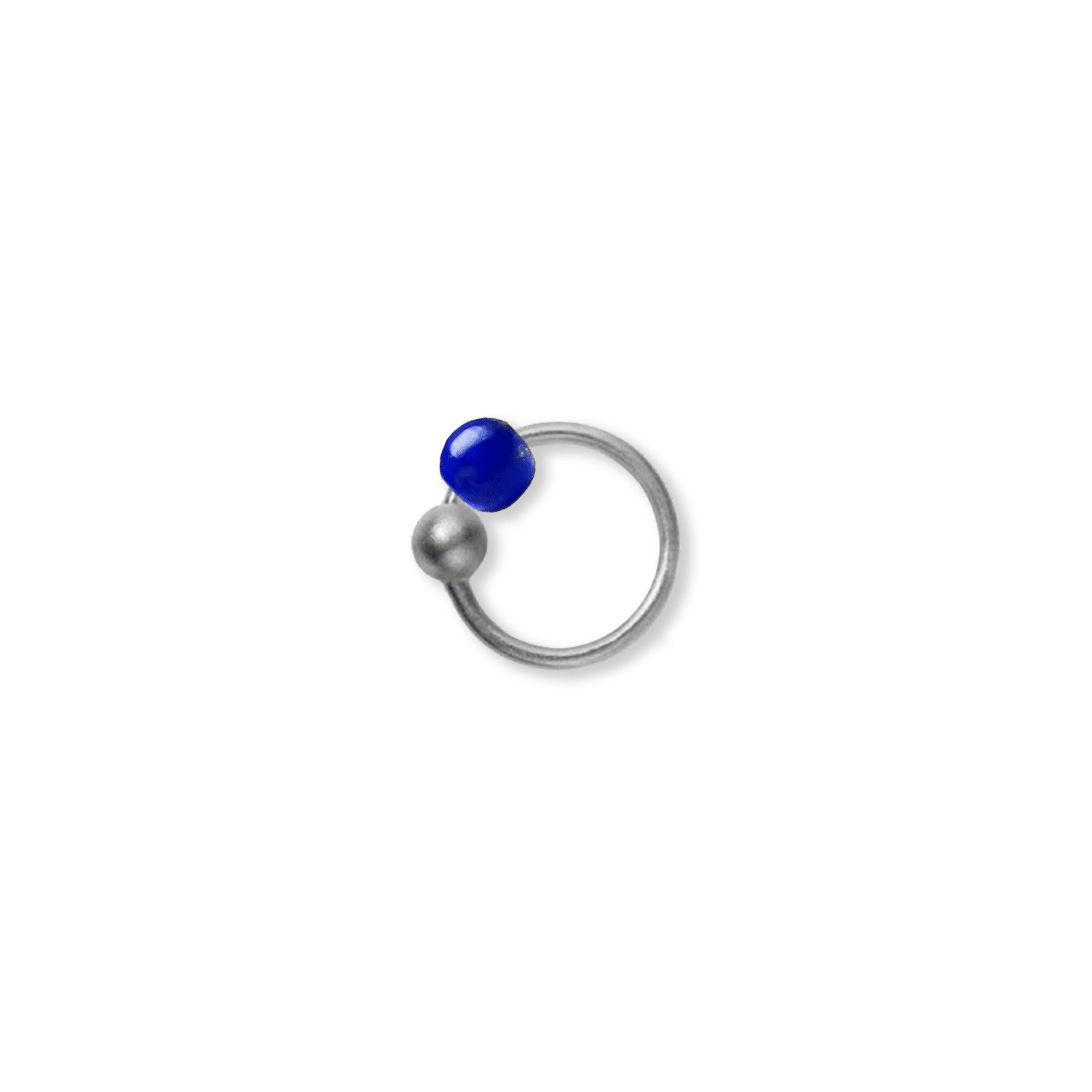 ELLY ONE grey sterling silver with lapis lazuli bead