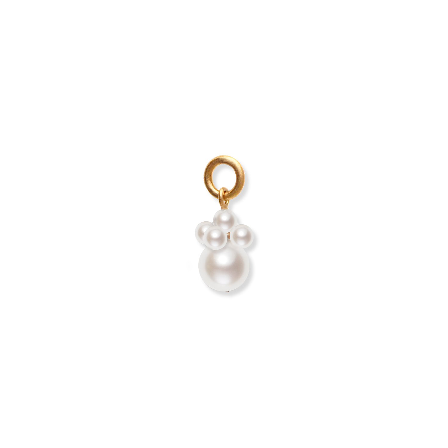 Pendant PEARL PENDANT gold white (round large eyelet) • Line&Jo