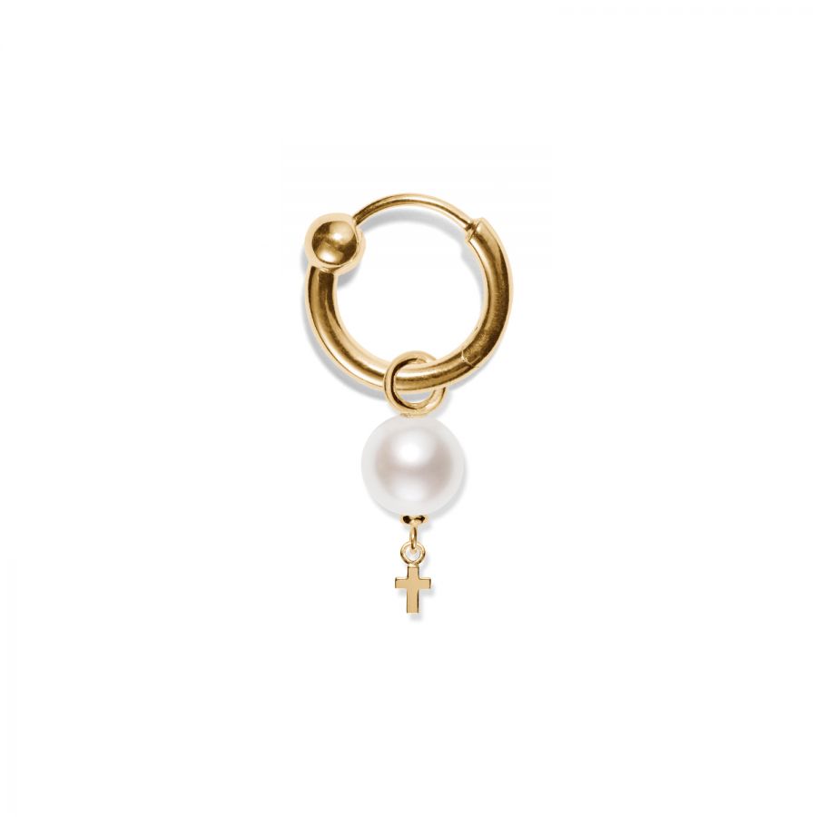 Pendant<br> PADDLEFORD PEARL DANGLY high polished gold (round large eyelet)