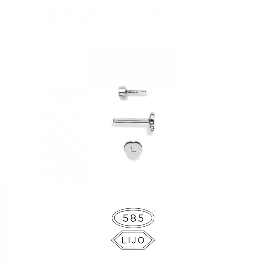 Piercing earring<br> L. EDIAMOND 01 white gold diamond including STEM ONE